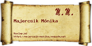 Majercsik Mónika névjegykártya